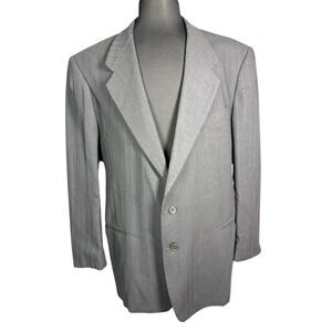 Mani By Giorgio Armani Blazer Mens 44R Grey Pinstripe‎ Wool Suit Jacket Italy